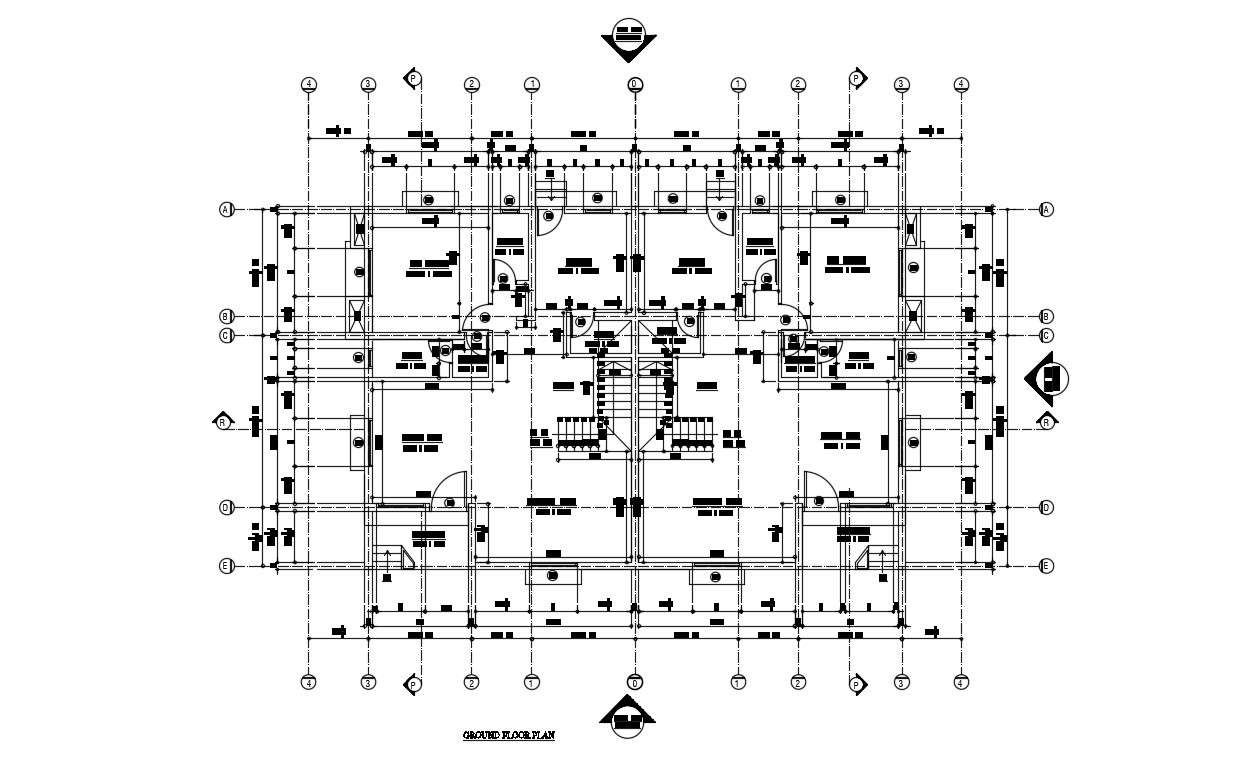 One bhk Twin Bungalow Working Plan AutoCAD Drawing - Cadbull