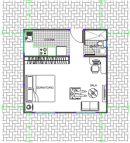 One family house architecture layout plan dwg file - Cadbull