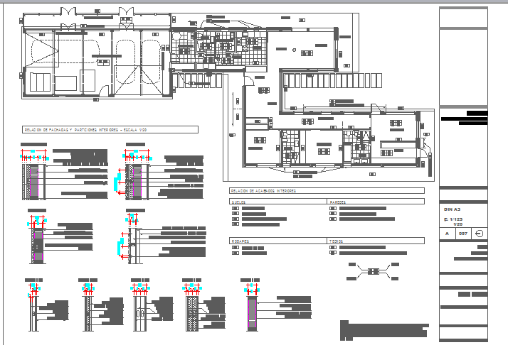 One family housing masonry and wet finishes project dwg file - Cadbull