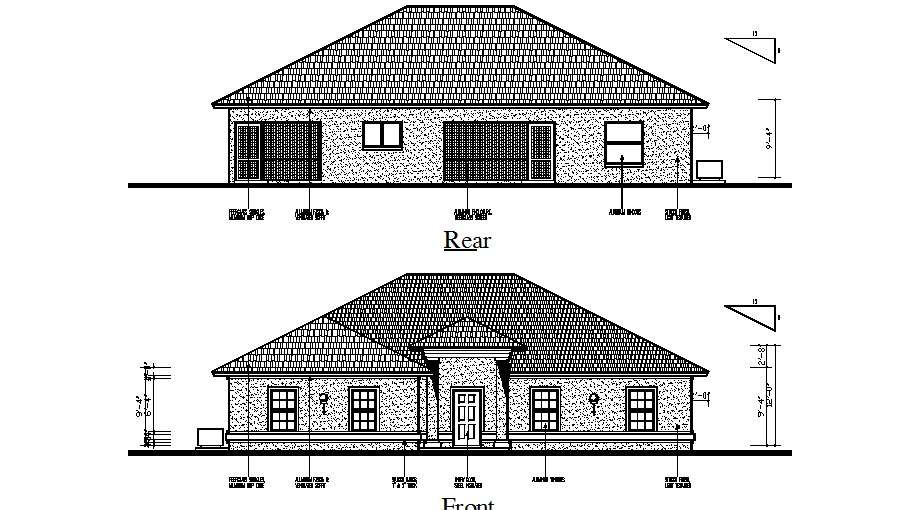 Architectural Drawing House Exterior Design