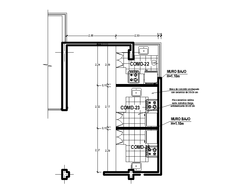 Pantry plan detail drawing separated in this file. Download this 2d