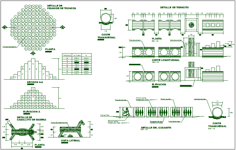 Park Garden Equipment Detail View Dwg File Cadbull