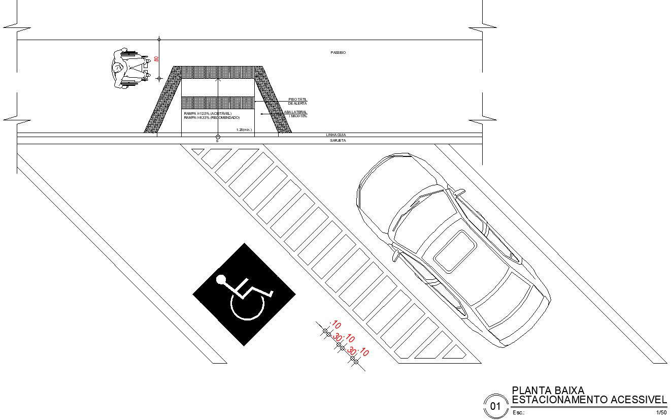 Parking details for a handicapped. - Cadbull