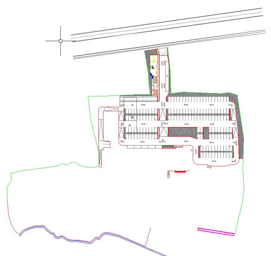 Parking layout plan of the resort is given in AutoCAD 2D drawing, CAD ...