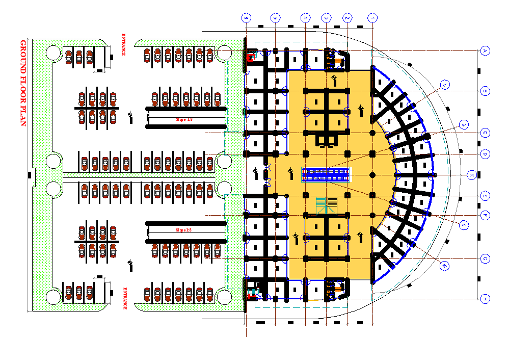 Parking Plan Drawing Specified In This AutoCAD File. Download The ...