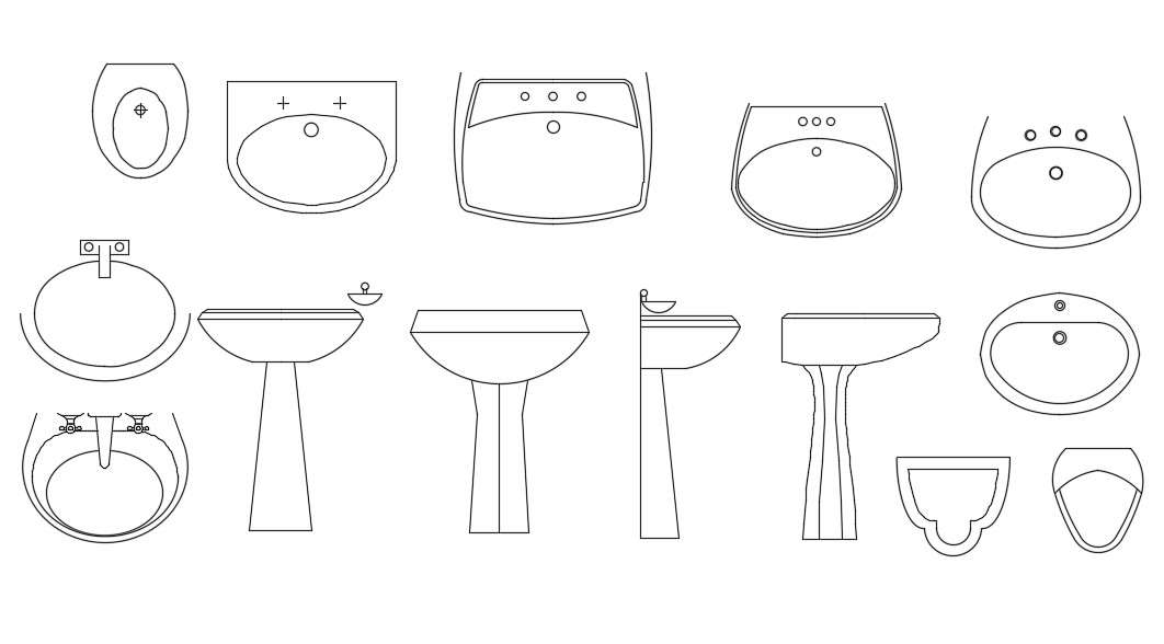 Pedestal Wash Basin And Toilet CAD Blocks Free Download Cadbull