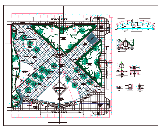 Pereirariver restoration public park landscaping details dwg file - Cadbull