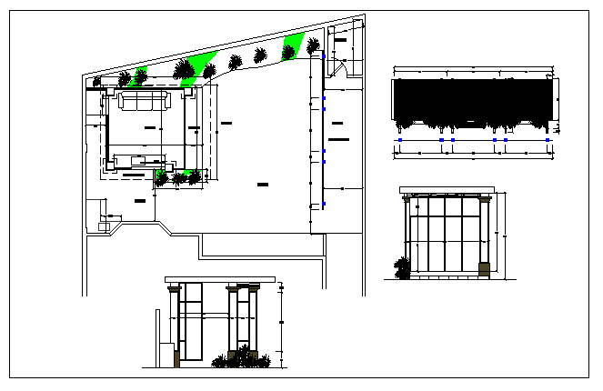 Pergola Of Private House Garden Details Dwg File Cadbull