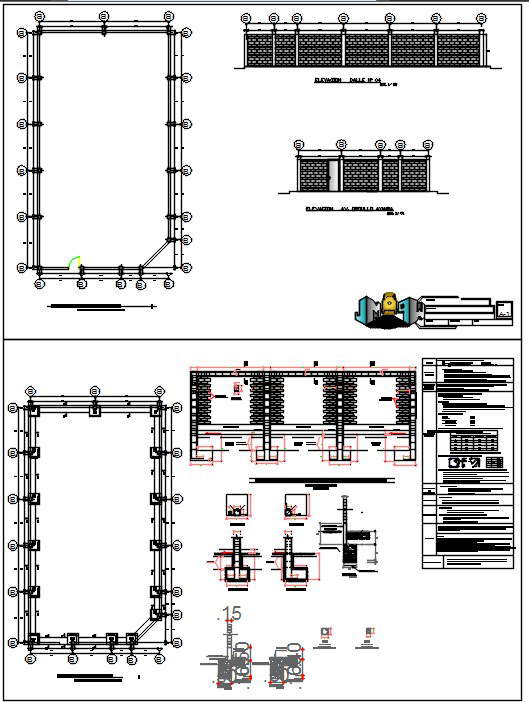 Perimeter fence plan view. - Cadbull