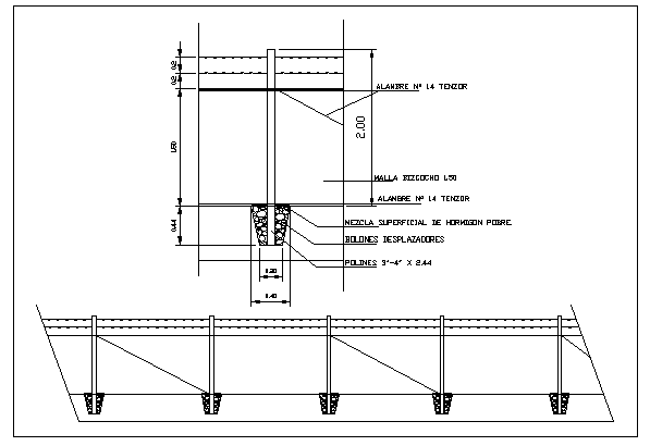 Perimeter installation details of public garden dwg file - Cadbull