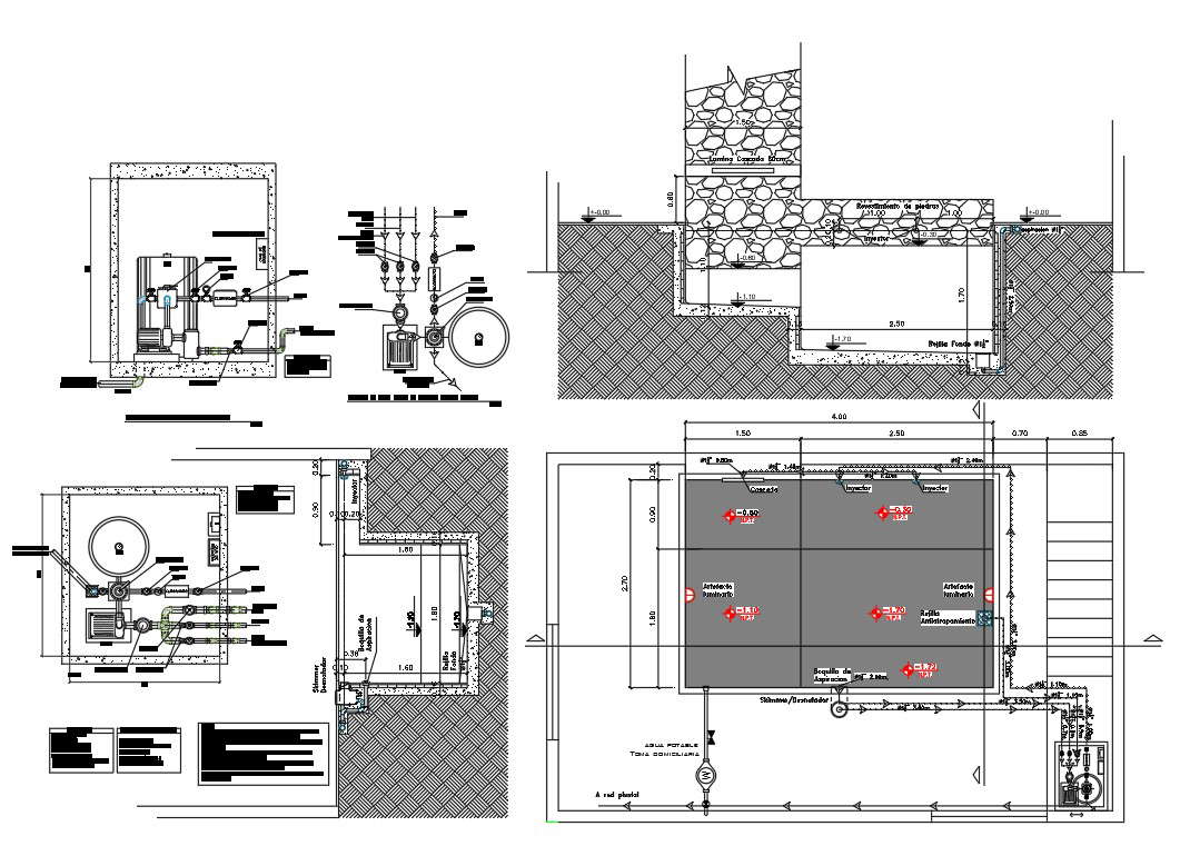 Pile Column Detail - Cadbull