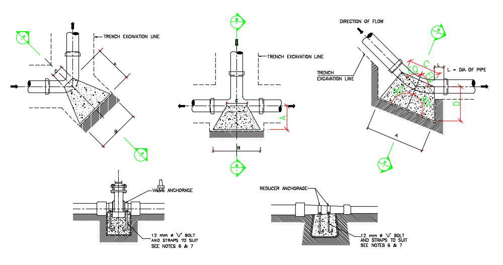 Pipe Plumbing Blocks Design Autocad File Free Download Cadbull