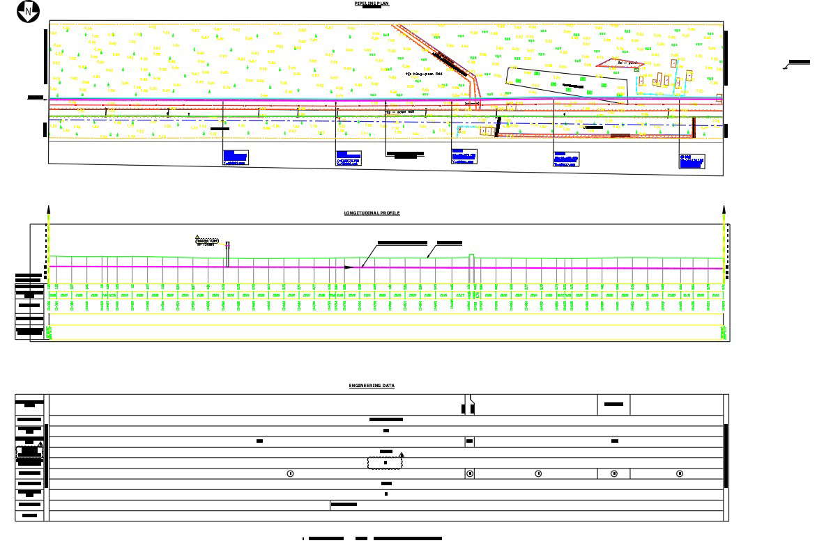 Pipeline system plan in detail AutoCAD 2D drawing, CAD file, dwg file ...