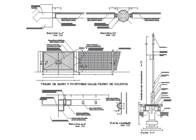 Plan and section detail dwg file - Cadbull