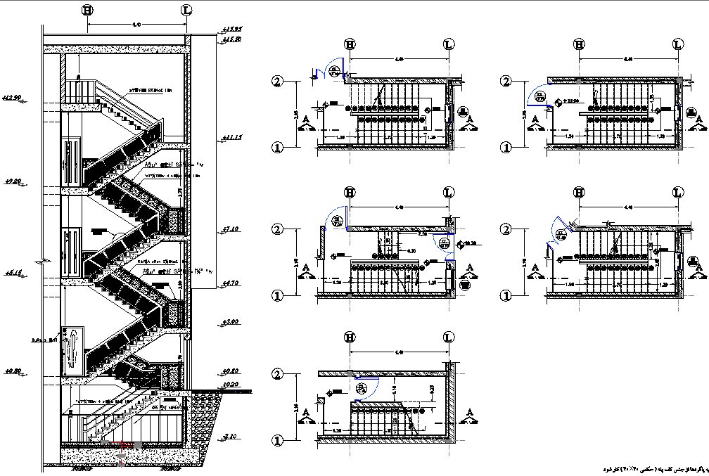 Building Line Drawing With Staircase Dwg File Cadbull My Xxx Hot Girl