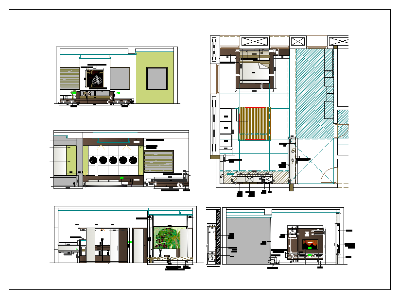 Plan Layout Of Master Bed Room Dwg File Cadbull