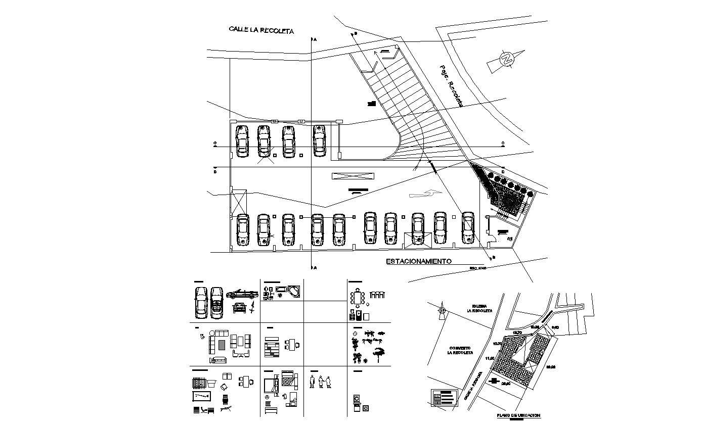 Parking Plan In Dwg File Cadbull