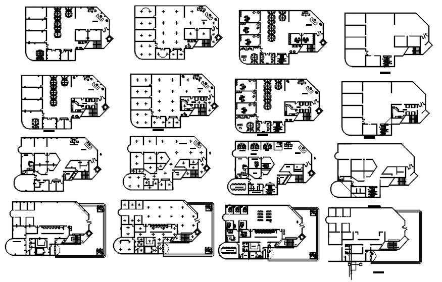 Bank Design Plan In DWG File - Cadbull