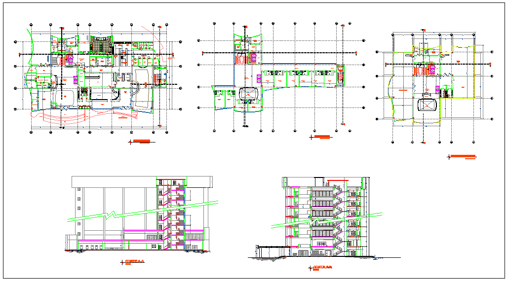 Plan of hotel - Cadbull