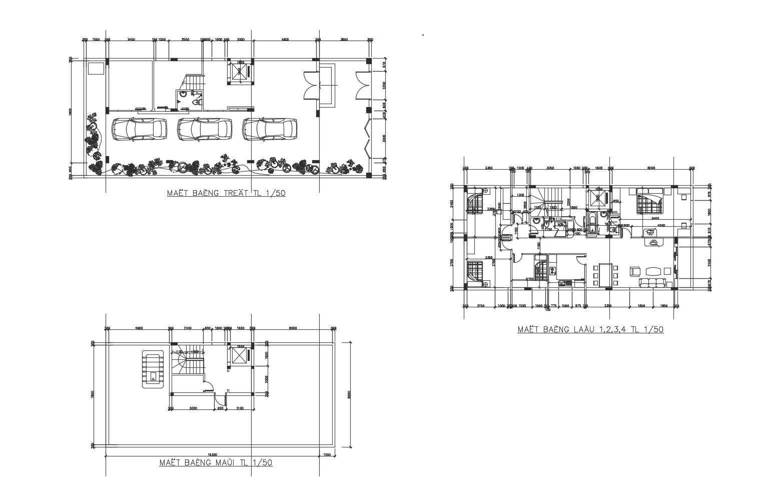 Plan Of House 16300mtr X 7600mtr With Detail Dimension In Autocad Cadbull