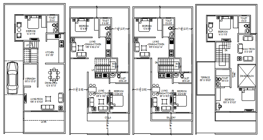 Modern House Layout Plan In DWG File - Cadbull