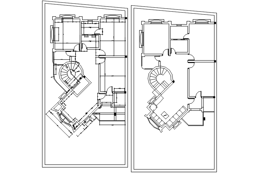 Simple House Floor Plan In DWG File - Cadbull