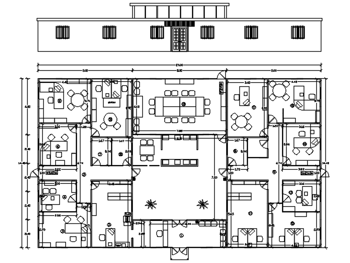Office Layout Plan In Dwg File Cadbull