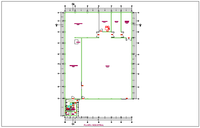 Plan of oil factory with architectural view dwg file - Cadbull