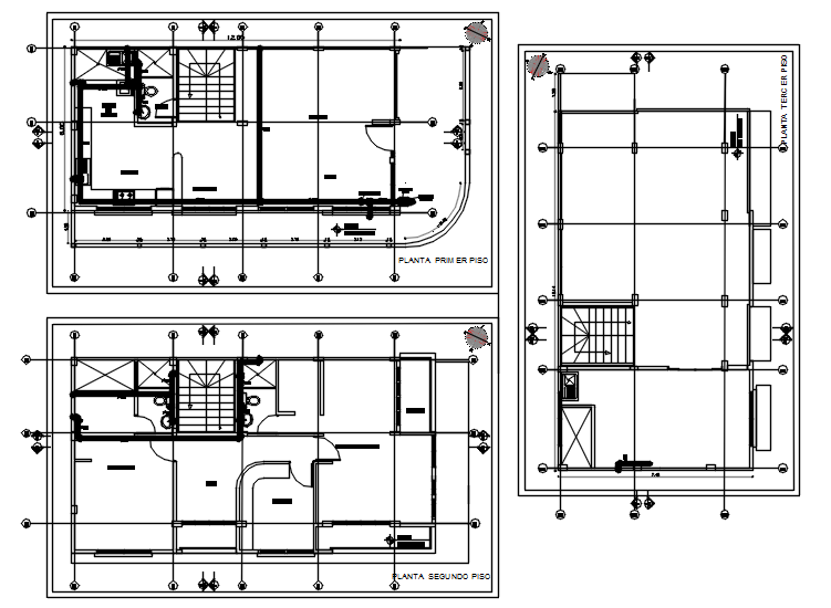 Plan of residential house with detail dimension in AutoCAD - Cadbull