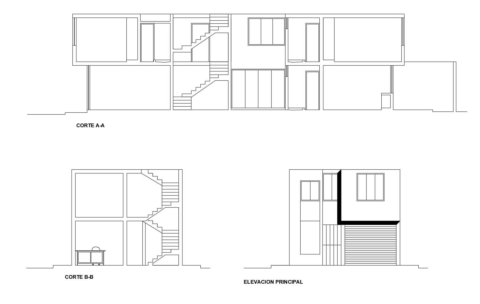 plan-of-residential-house-with-elevation-and-section-in-dwg-file-cadbull