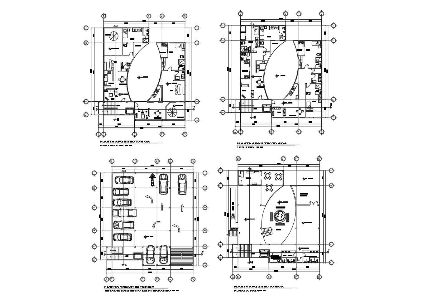 Plan of the hotel design building with detail dimension in dwg file ...