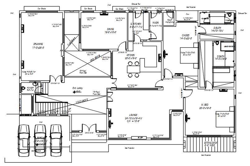 Duplex Floor Plan In AutoCAD File - Cadbull