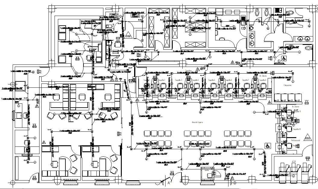 Office building plan in AutoCAD - Cadbull