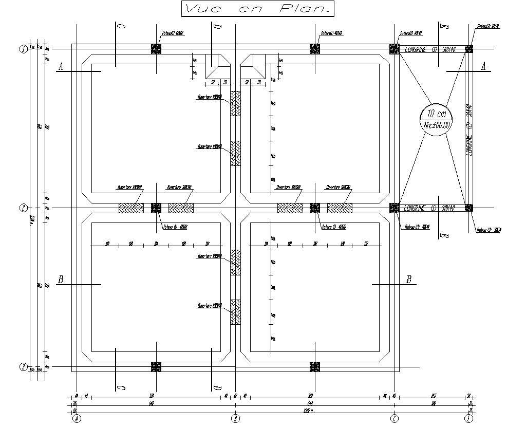 Plan View Of Foundation Formwork In Detail Autocad 2d Drawing Cad File Dwg File Cadbull 7229