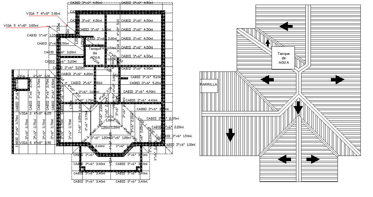 Planning Roof Plan Detail Autocad File Cadbull