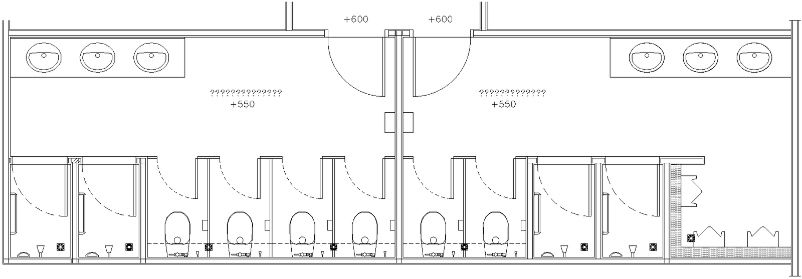 Plan of Public toilet Detail DWG AutoCAD file - Cadbull