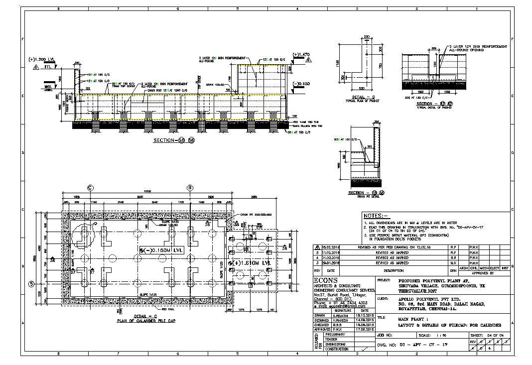 Plan Of Calendar Pile Pipe Cap Specified In This Autocad Drawing File 