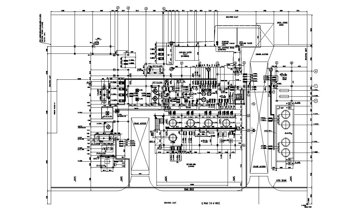 Plan of industrial plant details are given in this 2D Autocad DWG ...