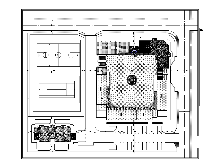 Plan of the mosque is given in this 2D Autocad DWG drawing