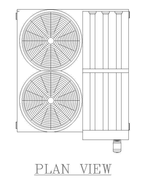 Plan View Of Evaporative Condenser In Detail Autocad 2d Drawing Dwg File Cad File Cadbull 