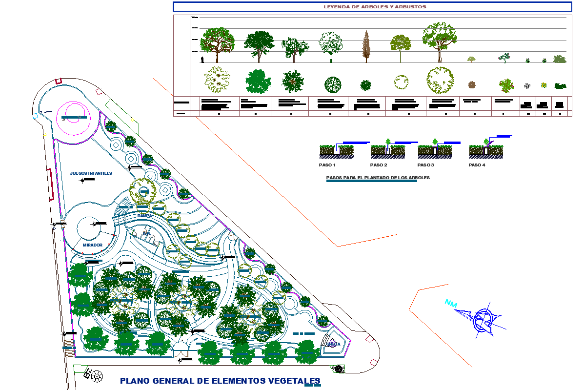 Playground plan view detail dwg file - Cadbull