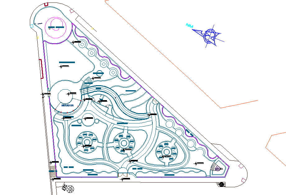 Playground plan view detail dwg file - Cadbull