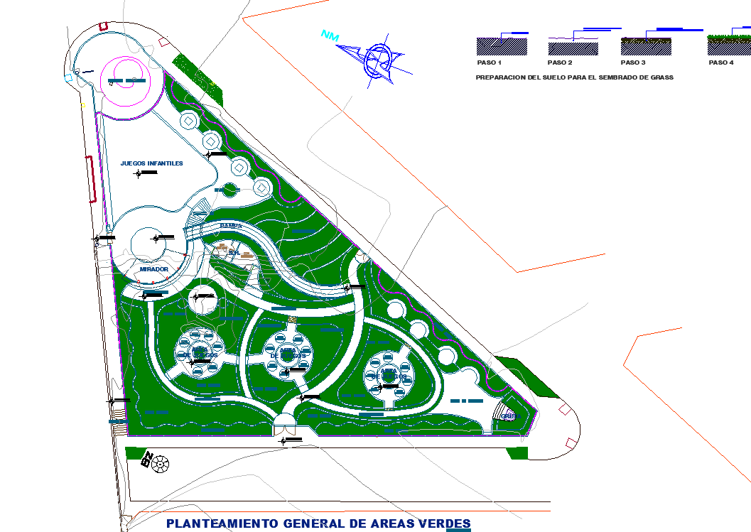 Playground plan view detail dwg file - Cadbull