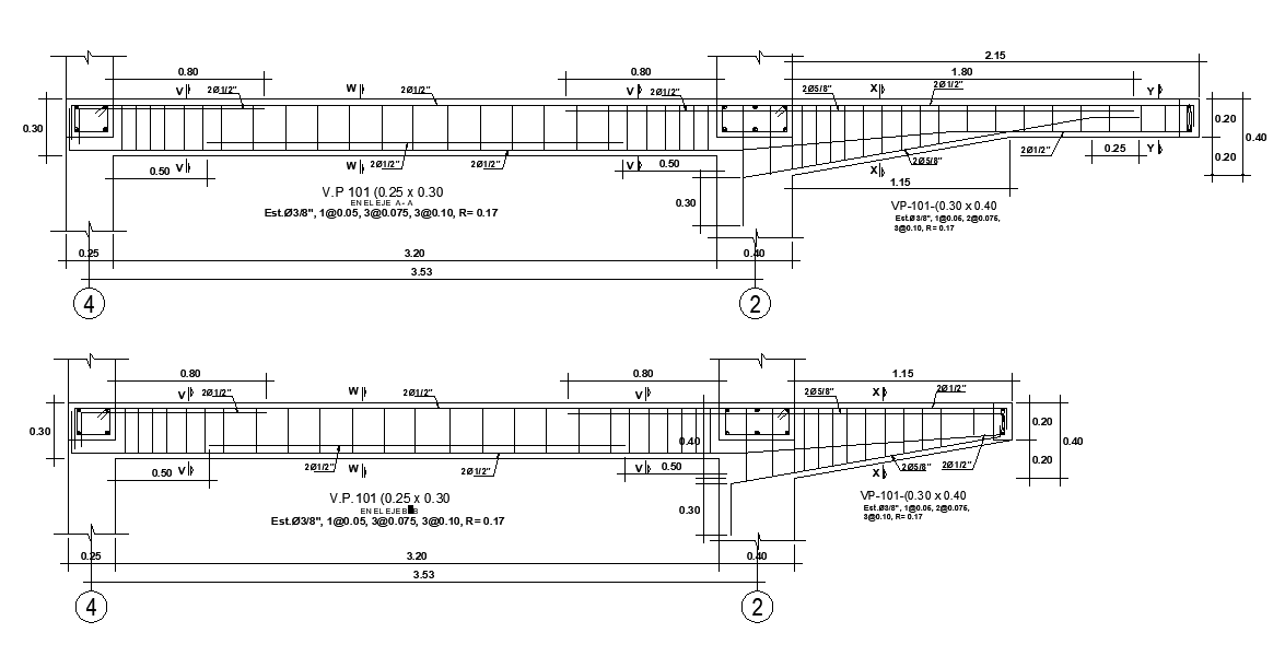 Plinth Beam Section CAD Drawing Free Download DWG File Cadbull