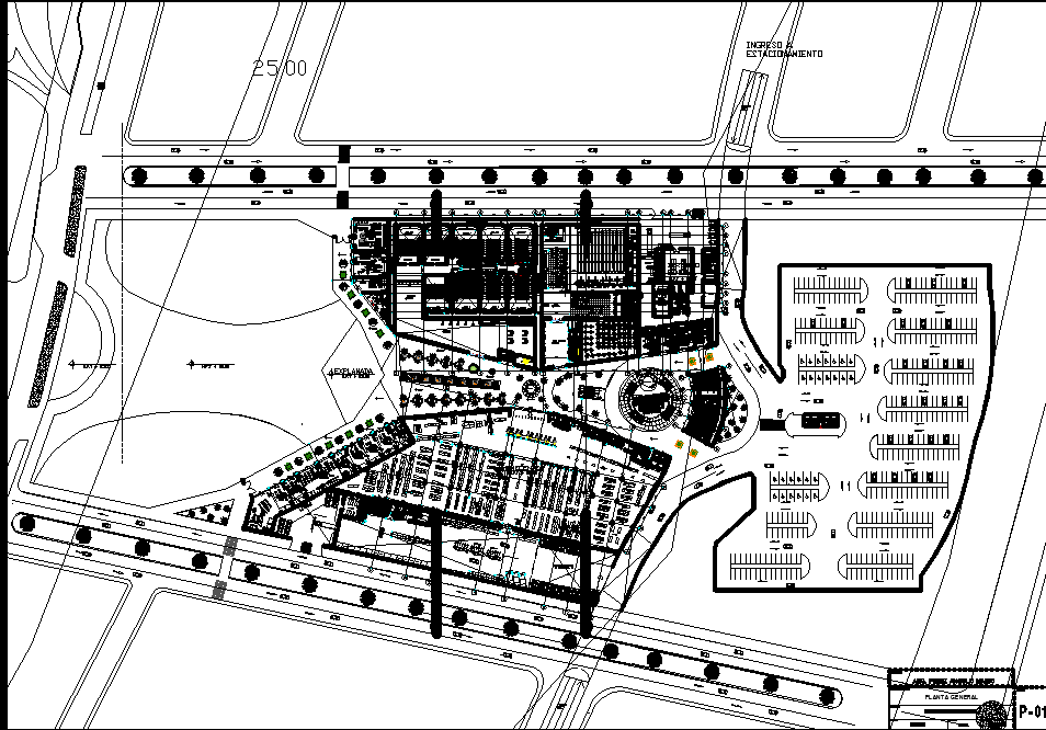 Plot commercial working plan detail dwg file - Cadbull