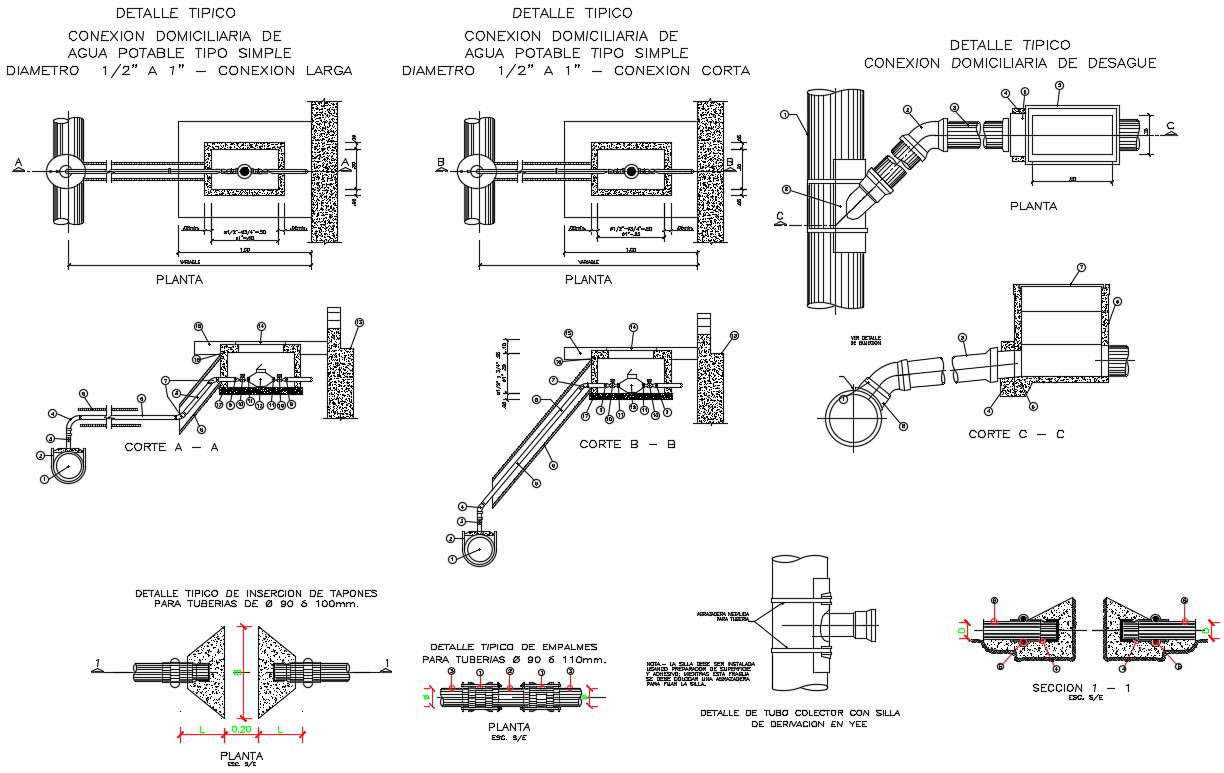 Plumbing Layout Autocad Drawing Cadbull