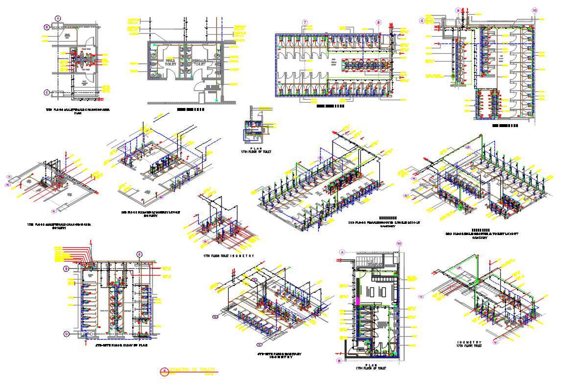 Plumbing Roughing CAD Drawing - Cadbull