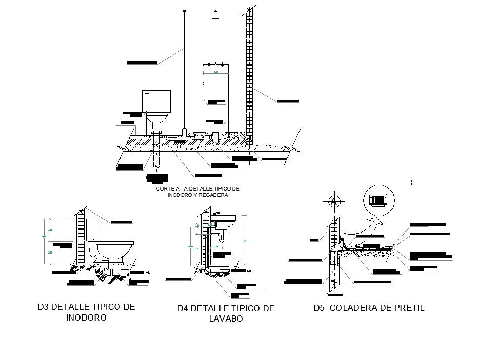 Plumbing Sanitary Elevation And Section Plan Layout File Cadbull