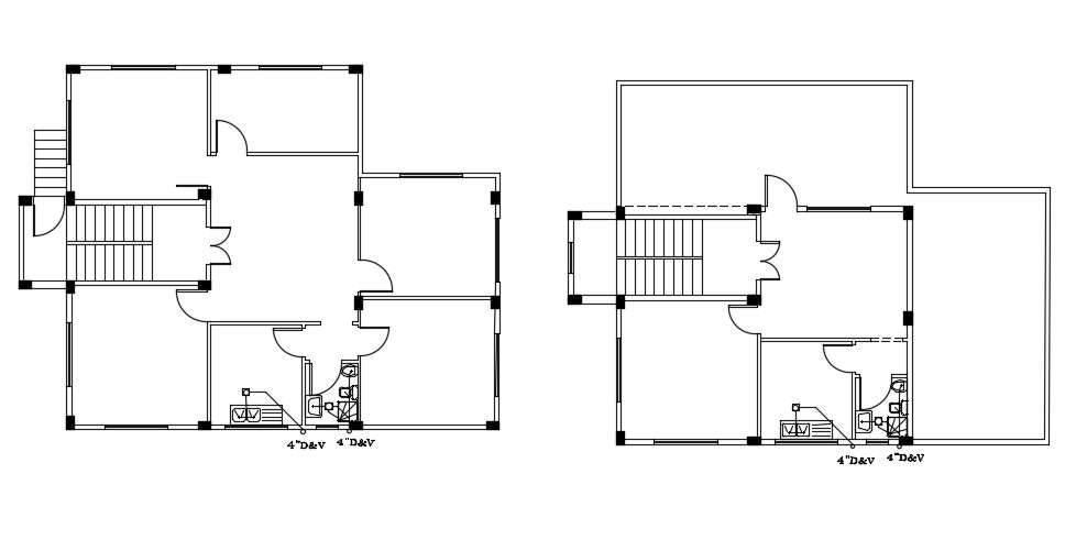 Plumbing Layout Of House Plan DWG File - Cadbull