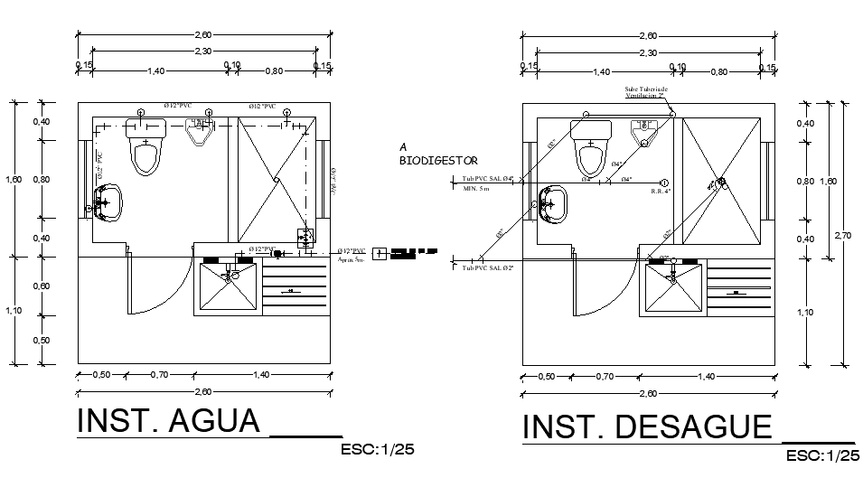 Plumbing Layout Of 3x3m Bathroom Plan Is Given In This Autocad Drawing File Now Cadbull - How To Layout A Bathroom Plumbing
